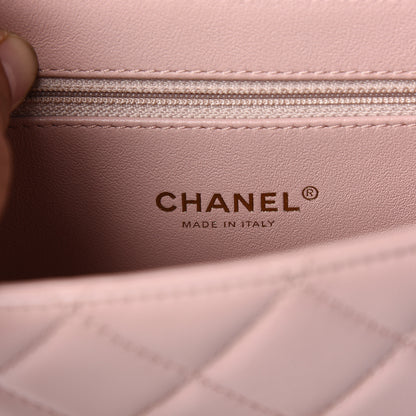 Chanel Sheepskin Quilted Mini Beauty Lock Flap Pink 6 of 10