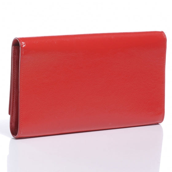 Saint Laurent Patent Belle de Jour Clutch Red 3 of 7