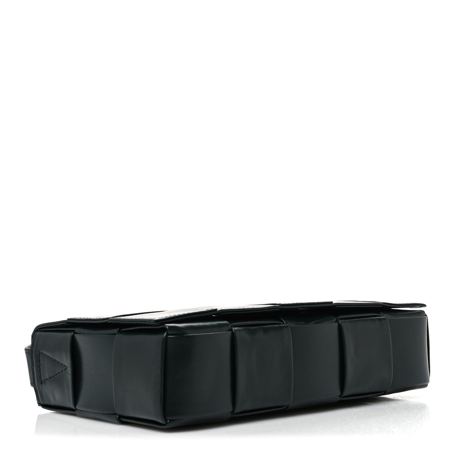 Paper Calfskin Maxi Intreccio Cassette Crossbody Bag Inkwell