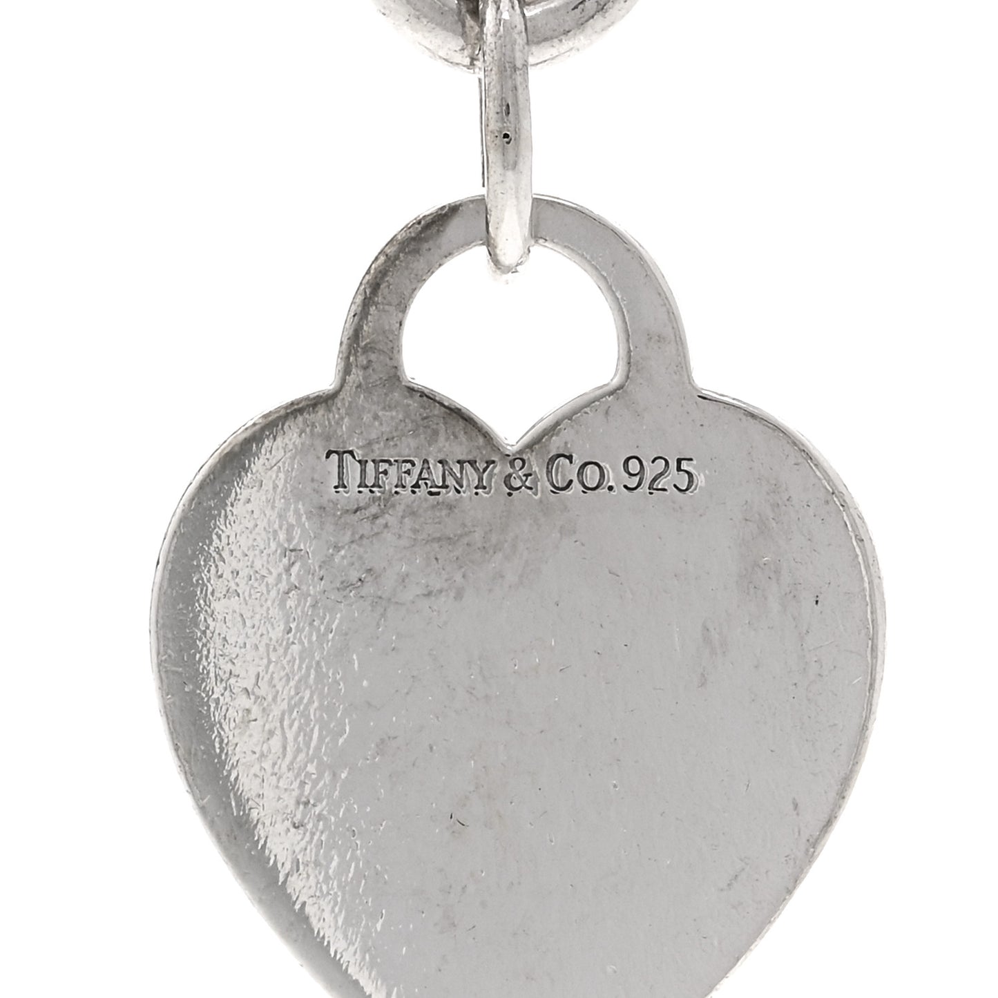 Sterling Silver Heart Tag Pendant Necklace