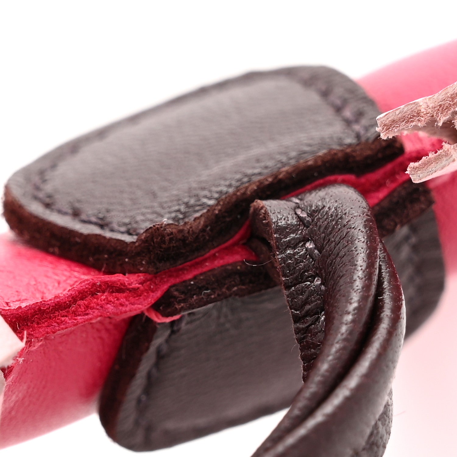 Hermes Milo Lambskin Grigri Rodeo Horse Bag Charm PM Rose Sakura Framboise Rouge Sellier 8 of 10