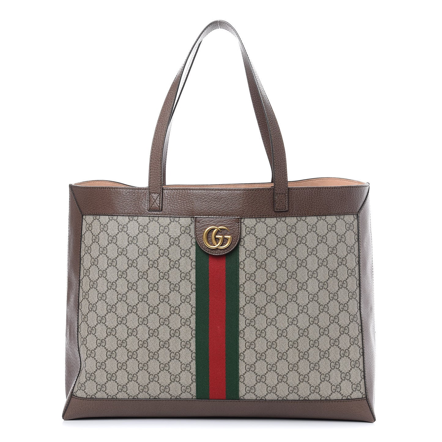 GG Supreme Monogram Web Ophidia Tote Brown