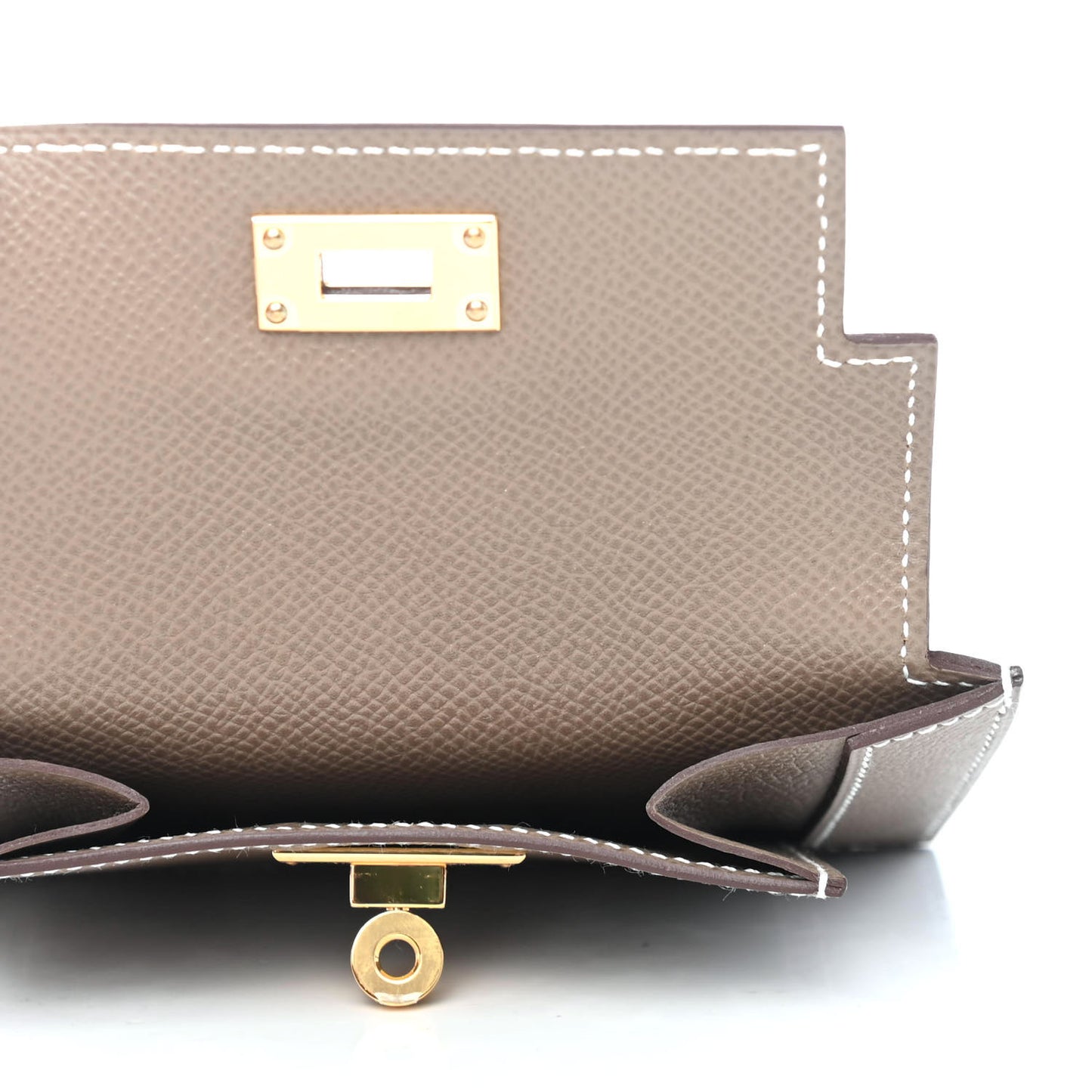 Epsom Kelly Pocket Compact Wallet Etoupe