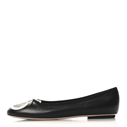 Gucci Malaga Kid Jarret Ballet Flats 37.5 Black White 1 of 9