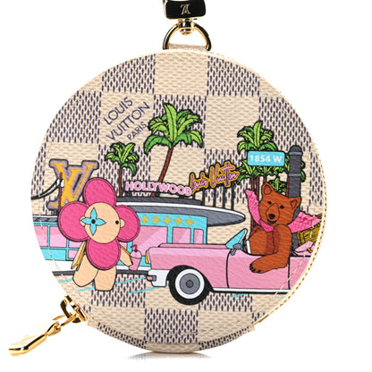Louis Vuitton Damier Azur 2021 Christmas Animation Hollywood Bag Charm Fuchsia 7 of 10