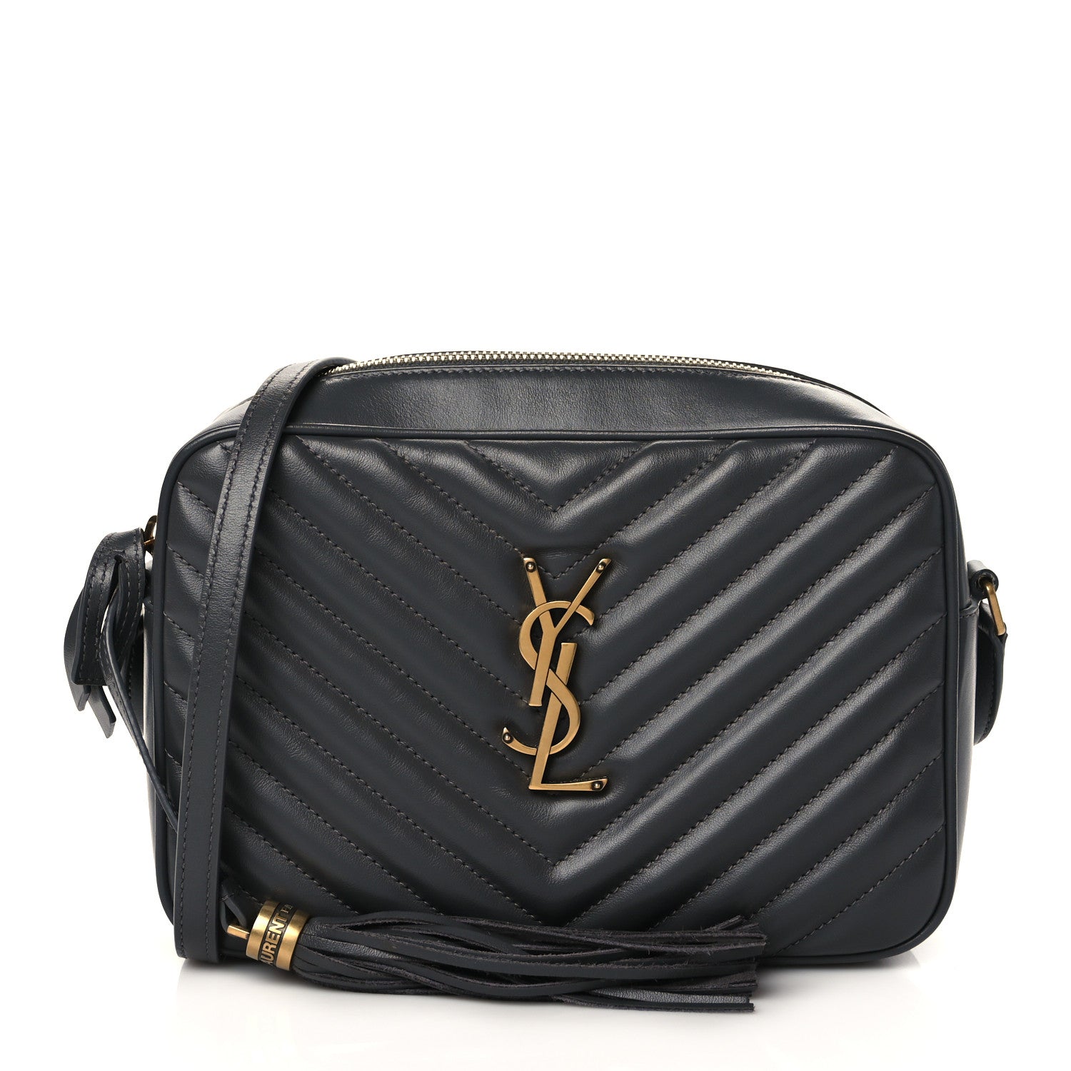 Saint Laurent Calfskin Matelasse Monogram Lou Camera Bag Dark Smog 1 of 10