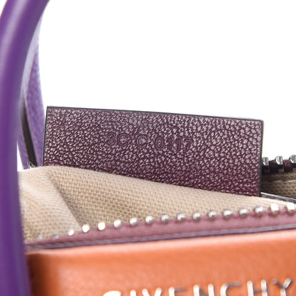 Givenchy Sugar Goatskin Mini Tri-Color Antigona Oxblood Violet Orange 7 of 9