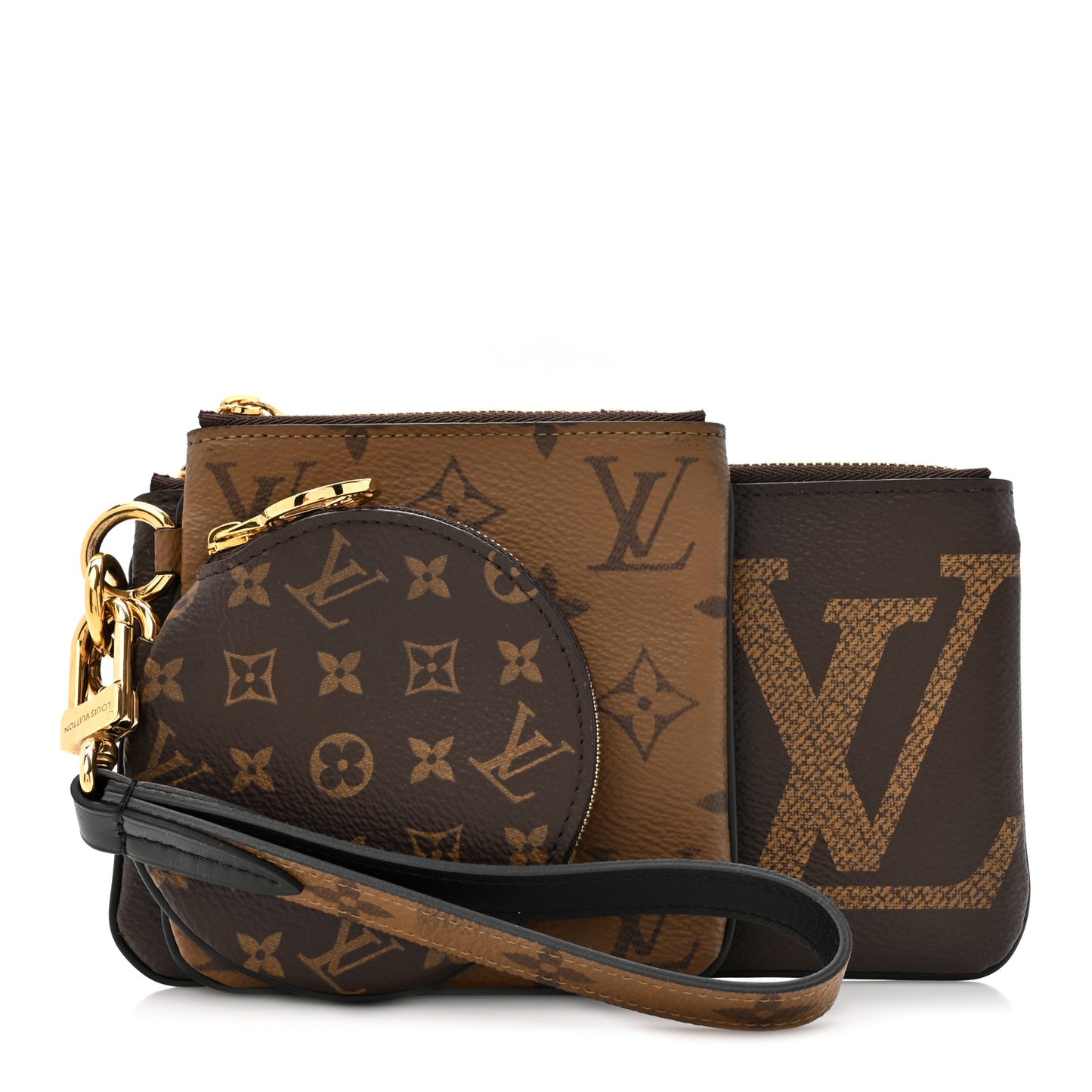 Reverse Monogram Giant Trio Pouch