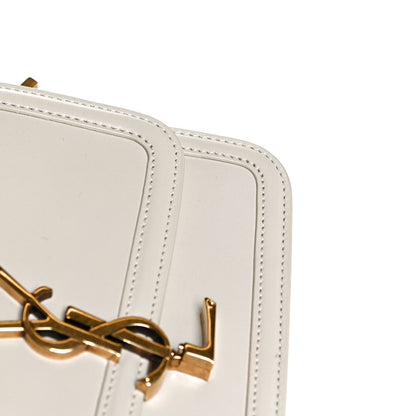 Saint Laurent Smooth Calfskin Small Solferino Satchel Ivory Natural 10 of 11