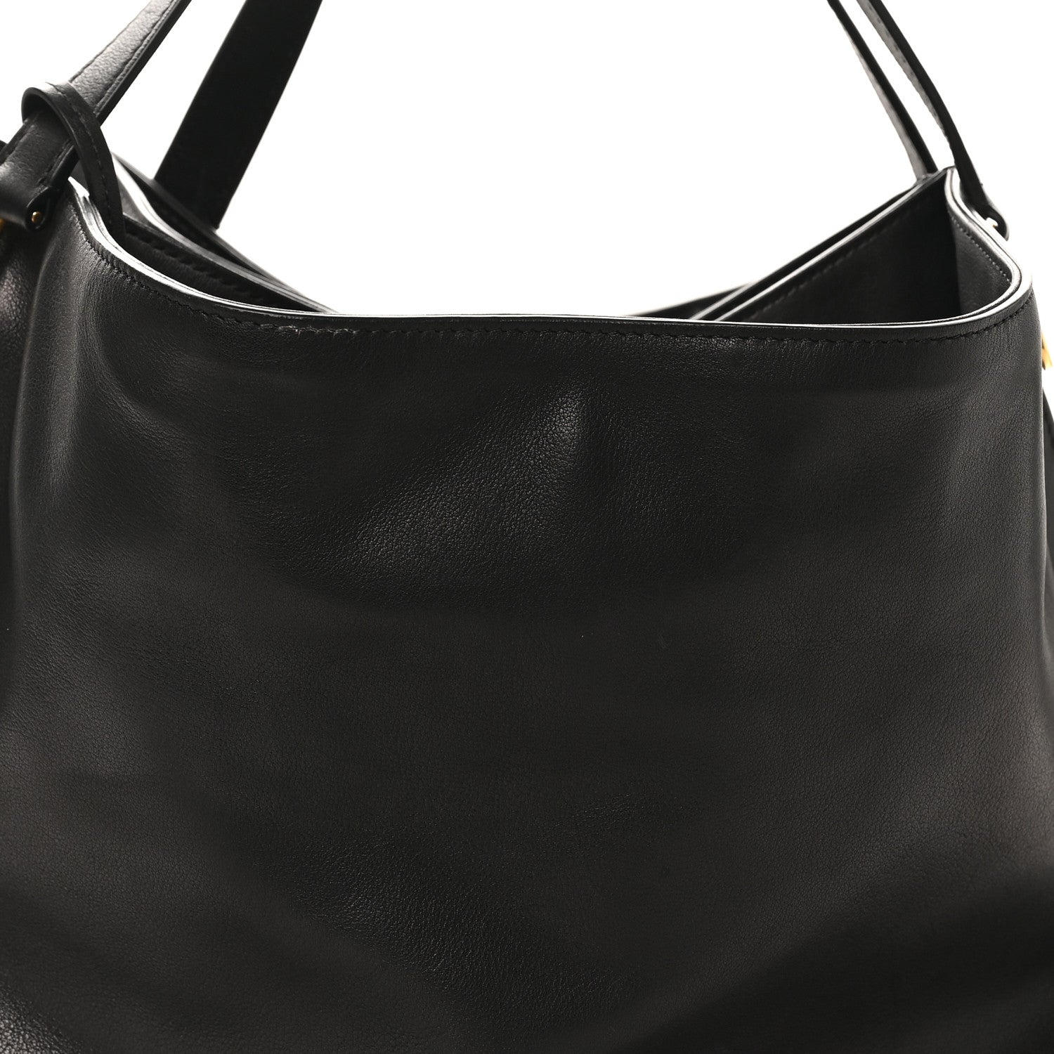 The Row Polished Saddle Calfskin Alexia Bag Black 8 of 10