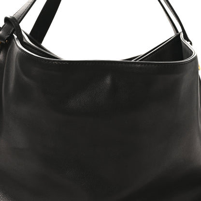 The Row Polished Saddle Calfskin Alexia Bag Black 8 of 10