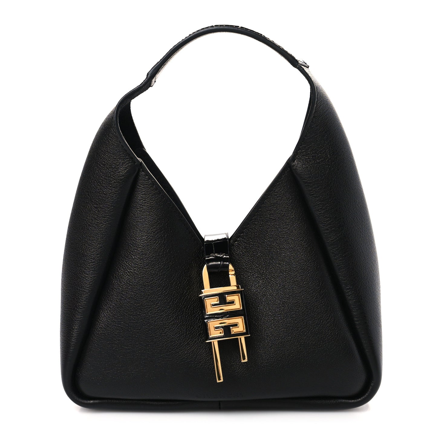 Grained Calfskin Mini G-Lock Hobo Black