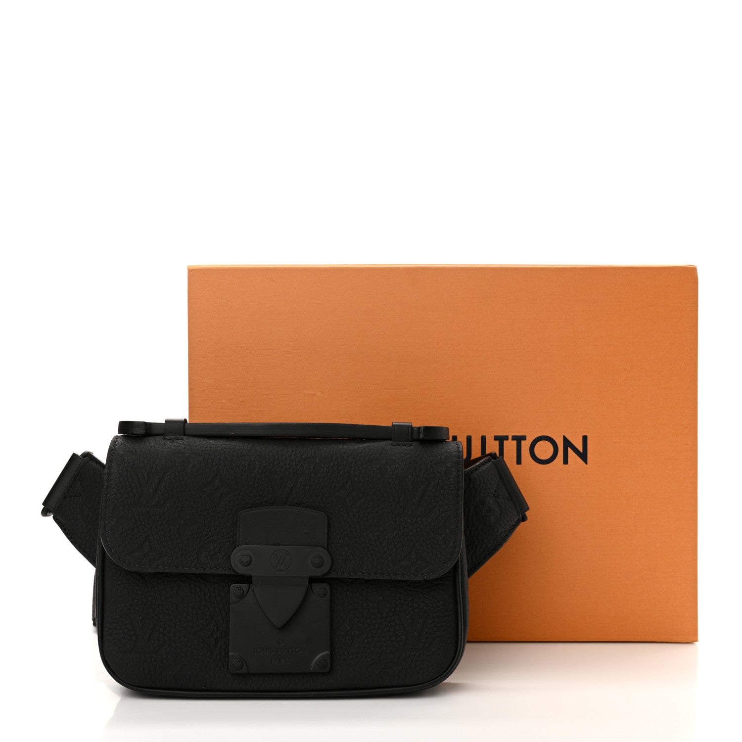 Louis Vuitton Taurillon Monogram S Lock Sling Bag Black 10 of 10