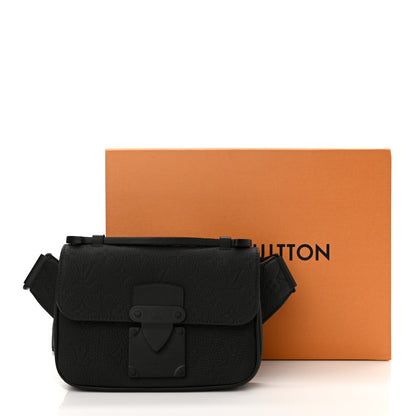Louis Vuitton Taurillon Monogram S Lock Sling Bag Black 10 of 10