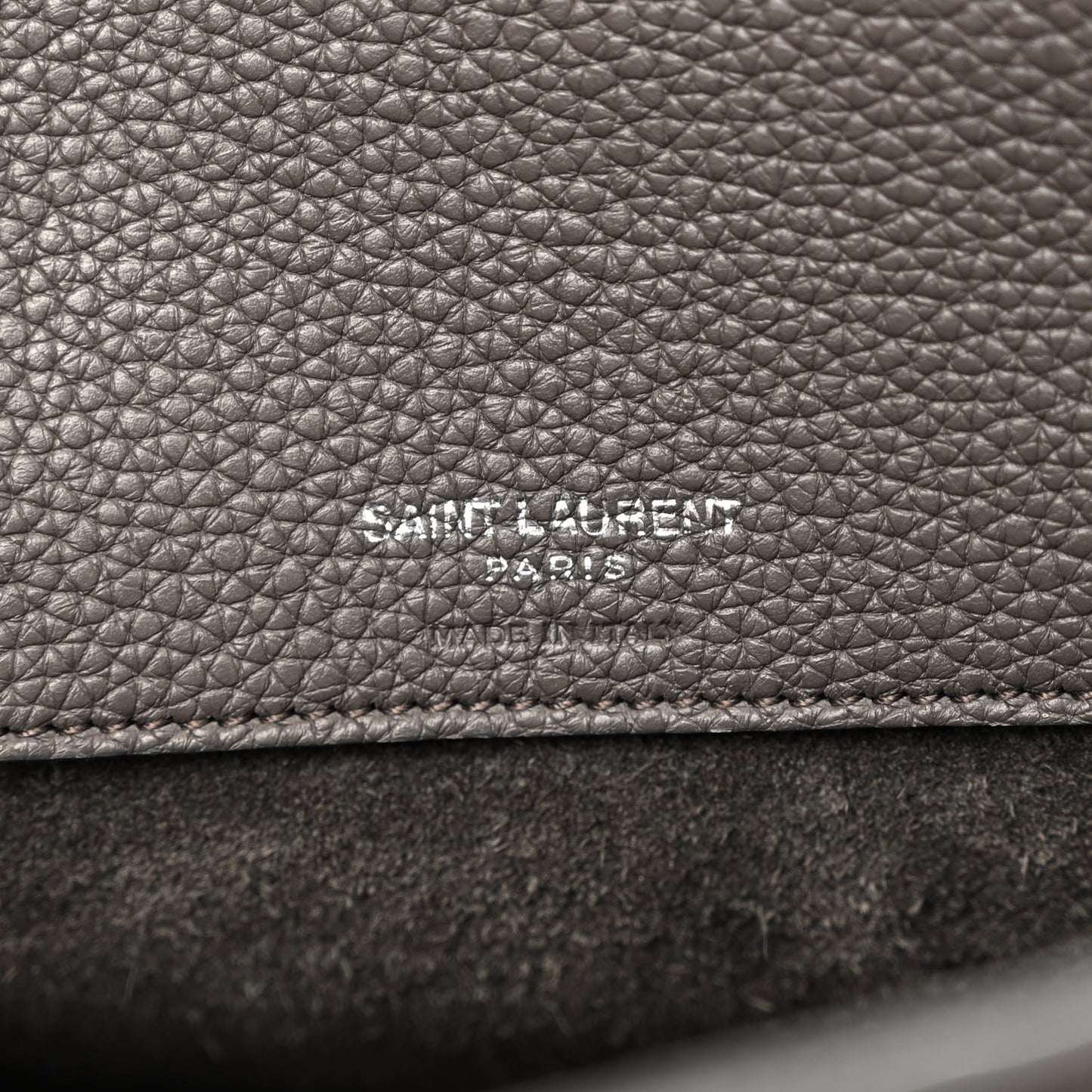 Grained Calfskin Baby Sac De Jour Souple Fog