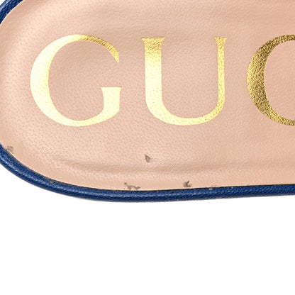 Gucci Malaga Kid Crystal GG Isa Ankle Strap 55mm Sandals 39.5 Blue 9 of 10