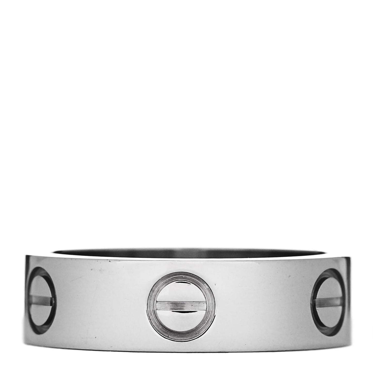 18K White Gold 5.5mm LOVE Ring 53 6.25