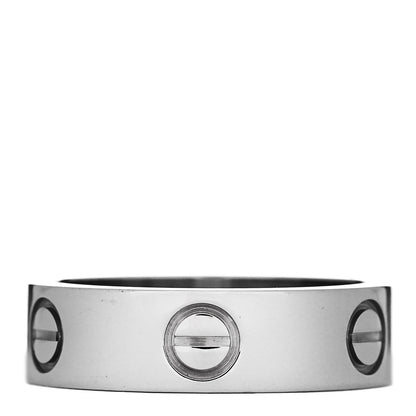 Cartier 18K White Gold 5.5mm LOVE Ring 53 6.25 1 of 4