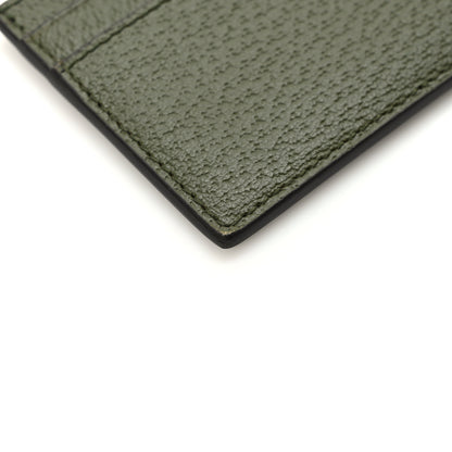 Gucci Textured Dollar Calfskin GG Marmont Card Holder Military Wood 7 of 9
