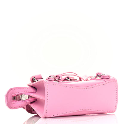 Balenciaga Smooth Calfskin Neo Classic Silver Hardware Super Nano City Crossbody Candy Pink 3 of 9