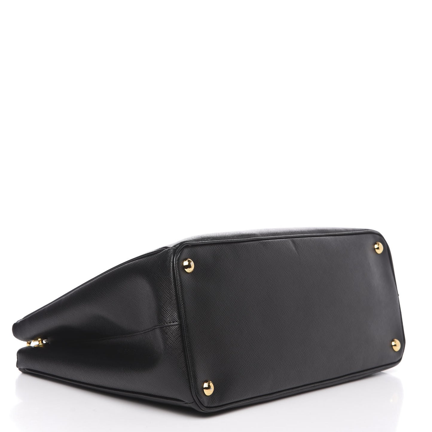 Saffiano Large Galleria Double Zip Tote Black