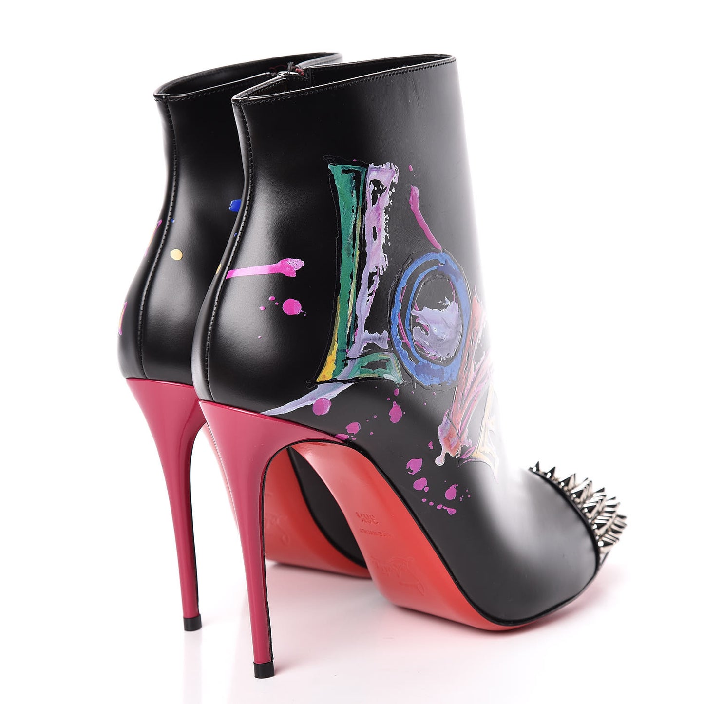 Calfskin Patent Love Is A Boot 100 Booties 36.5 Black
