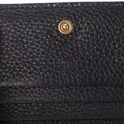 Gucci Pebbled Calfskin Animalier Card Case Black 6 of 8