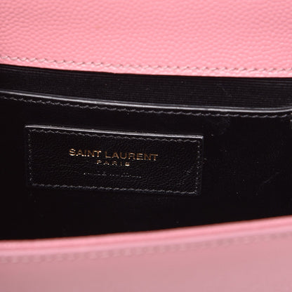 Saint Laurent Grain De Poudre Small Classic Monogram Kate Satchel Old Rose 6 of 7