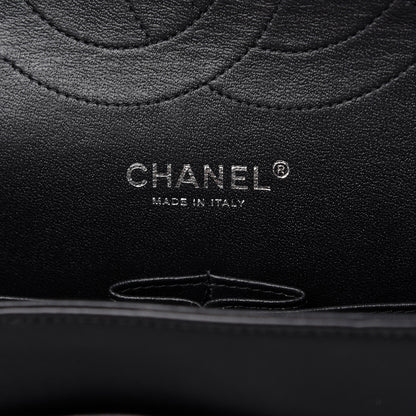 Chanel Lambskin Chevron Quilted Jumbo Double Flap So Black 8 of 10