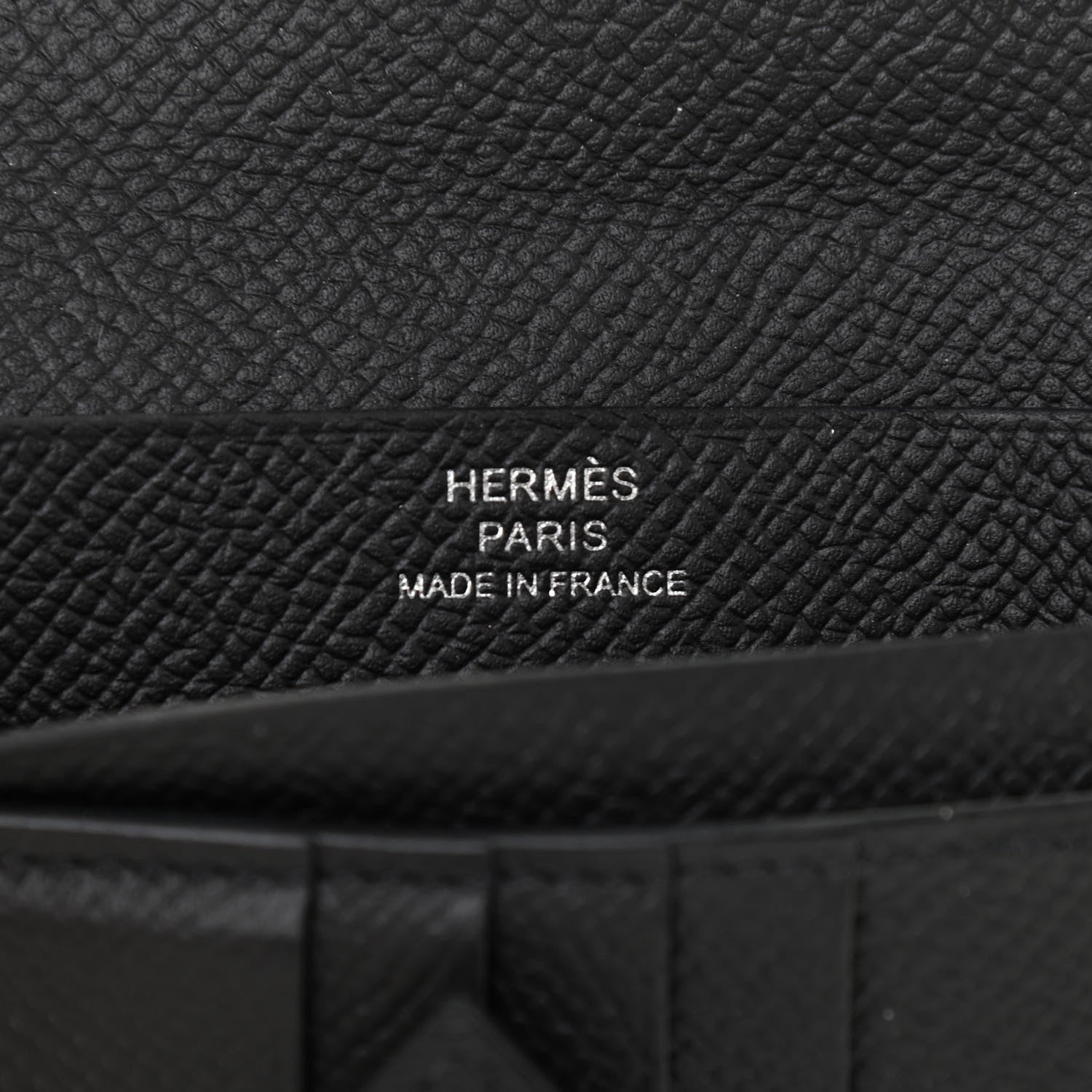 Hermes Epsom Bearn Compact Wallet Black 6 of 7