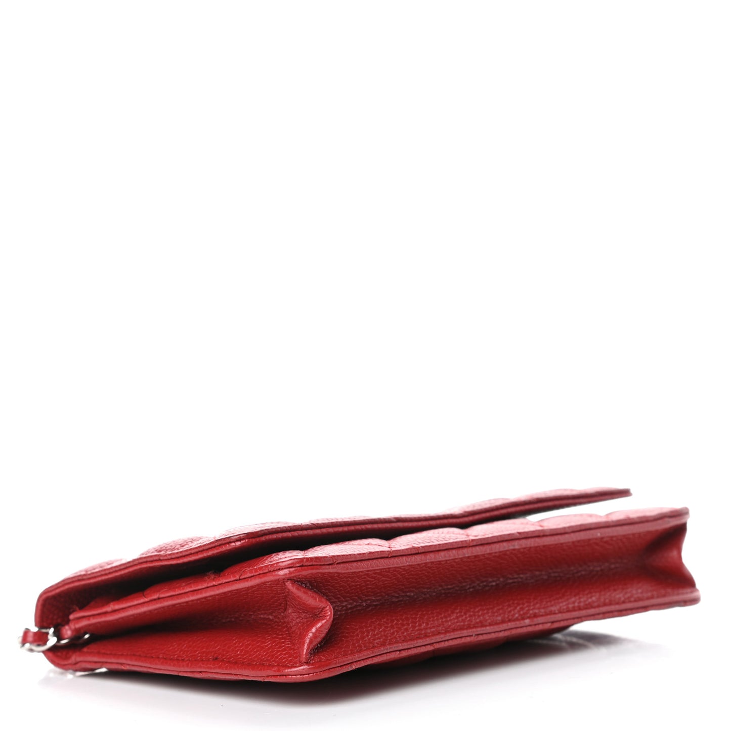 Caviar Quilted Wallet On Chain WOC Red