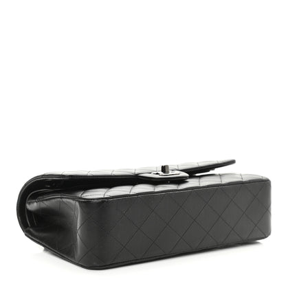 Chanel Lambskin Quilted Medium Double Flap So Black 4 of 10