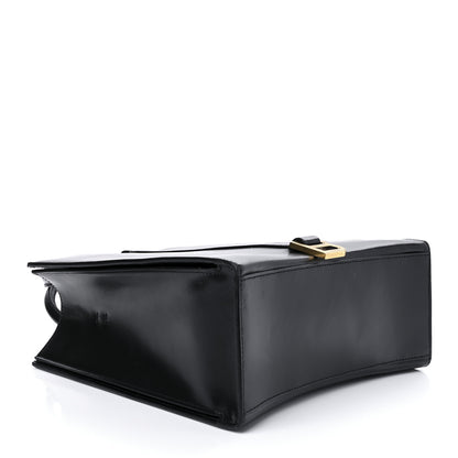 Balenciaga Shiny Box Calfskin Hourglass Tote Black 3 of 8