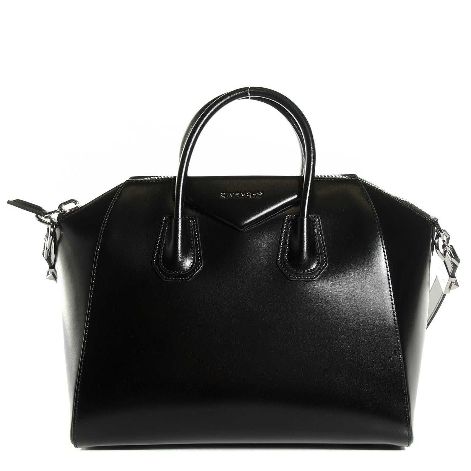 Givenchy Shiny Lord Calfskin Medium Antigona Black 1 of 10