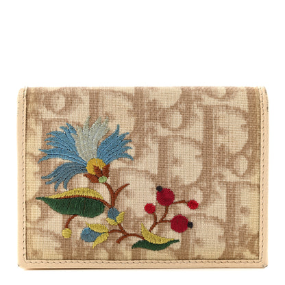 Christian Dior Monogram Vintage Flowers Card Holder Beige 1 of 11
