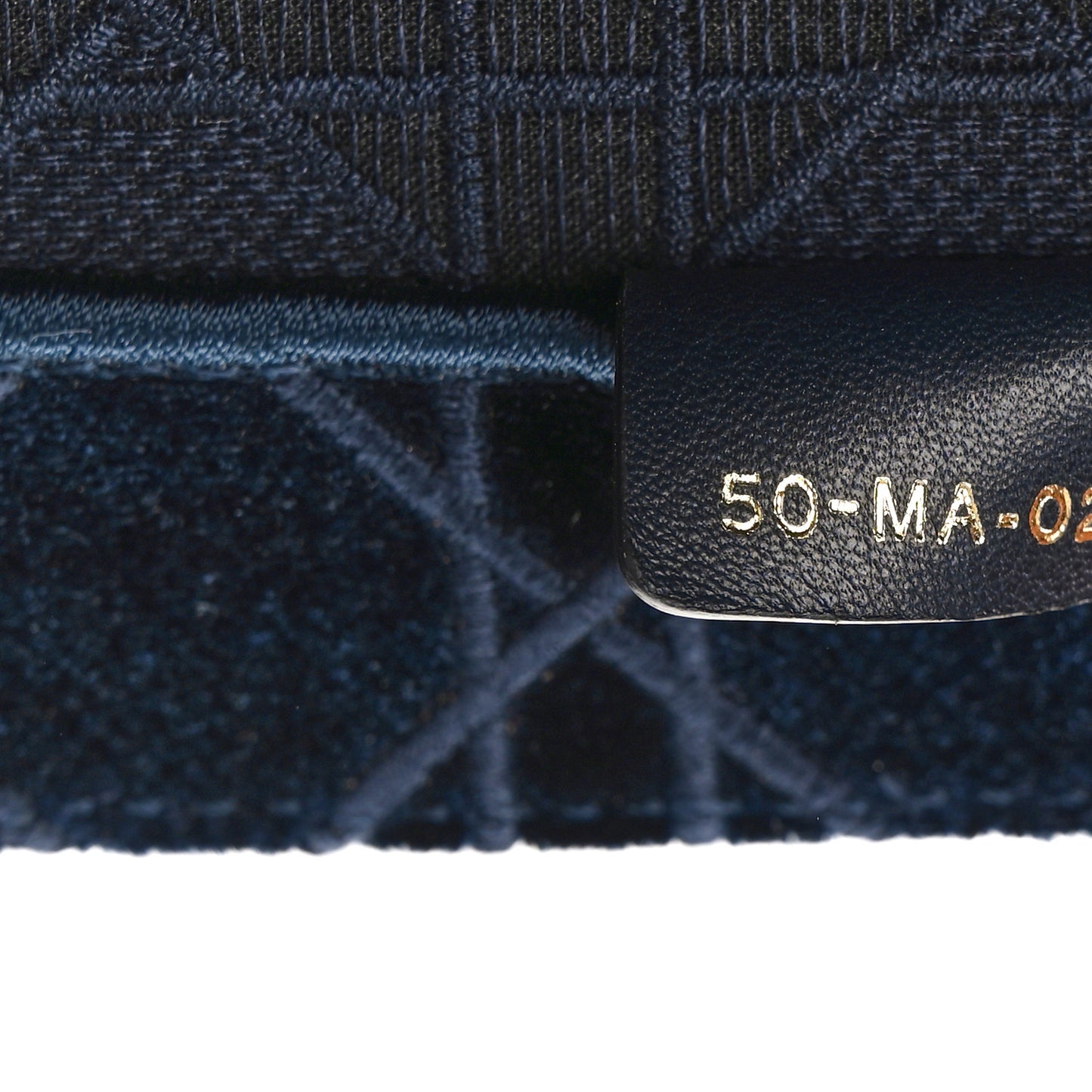 Velvet Cannage Large Book Tote Navy Blue