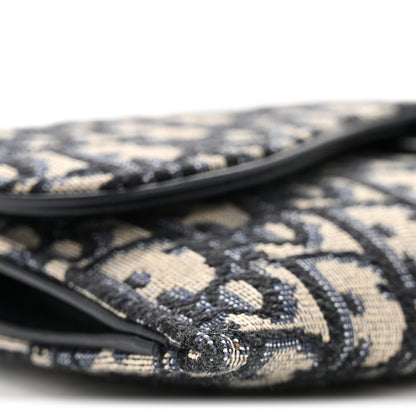 Christian Dior Oblique Saddle Chain Long Wallet Blue 27 of 34