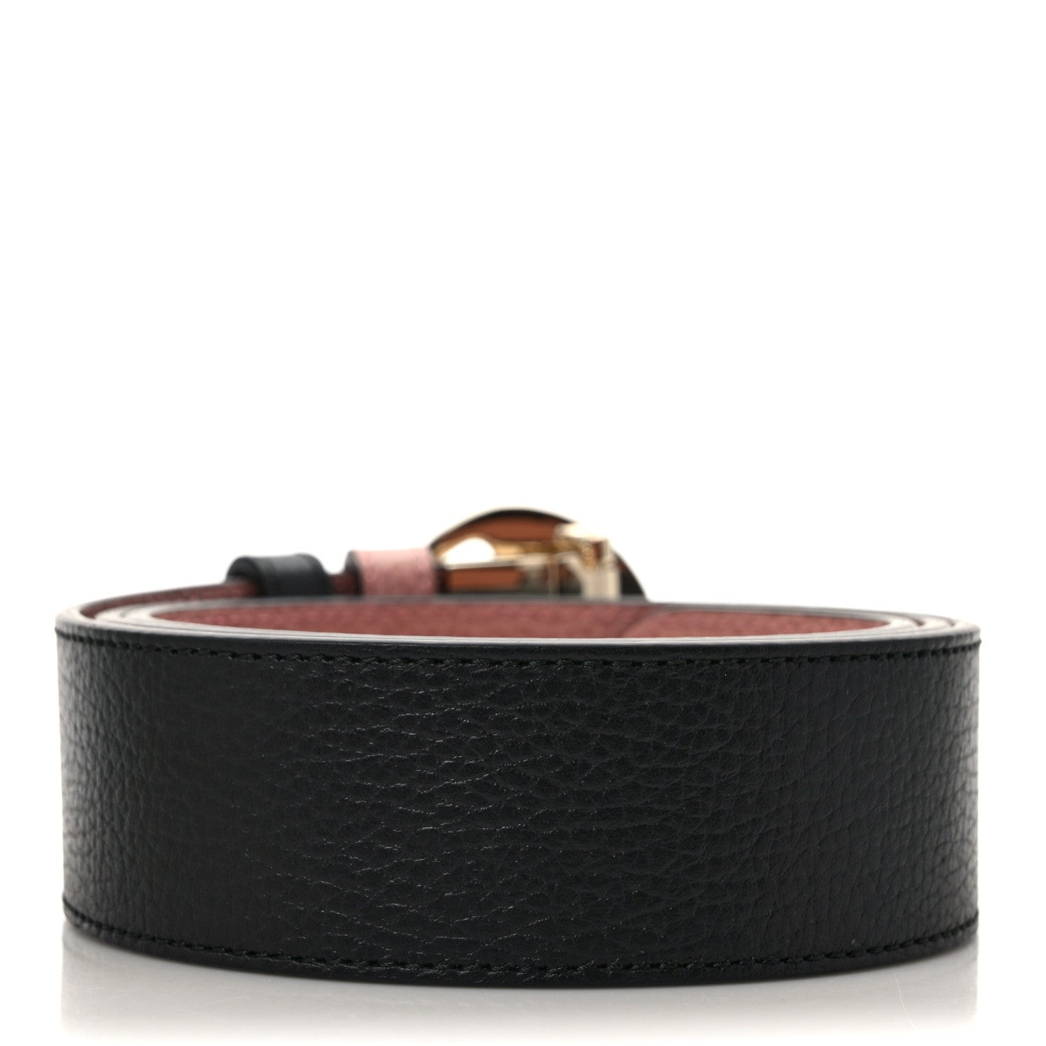 Gucci Calfskin 1973 Reversible Belt 95 38 Black Pink 2 of 7