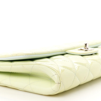 Chanel Patent Quilted Clutch with Chain Flap Light Green 10 of 11
