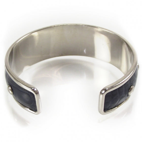 JPTodsLeatherSilverBraceletCuffStudded