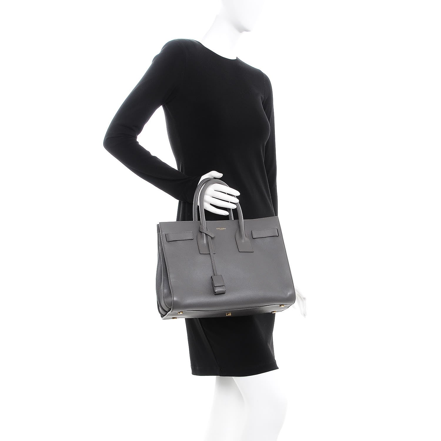 Saint Laurent Calfskin Small Sac De Jour Fog 3 of 8