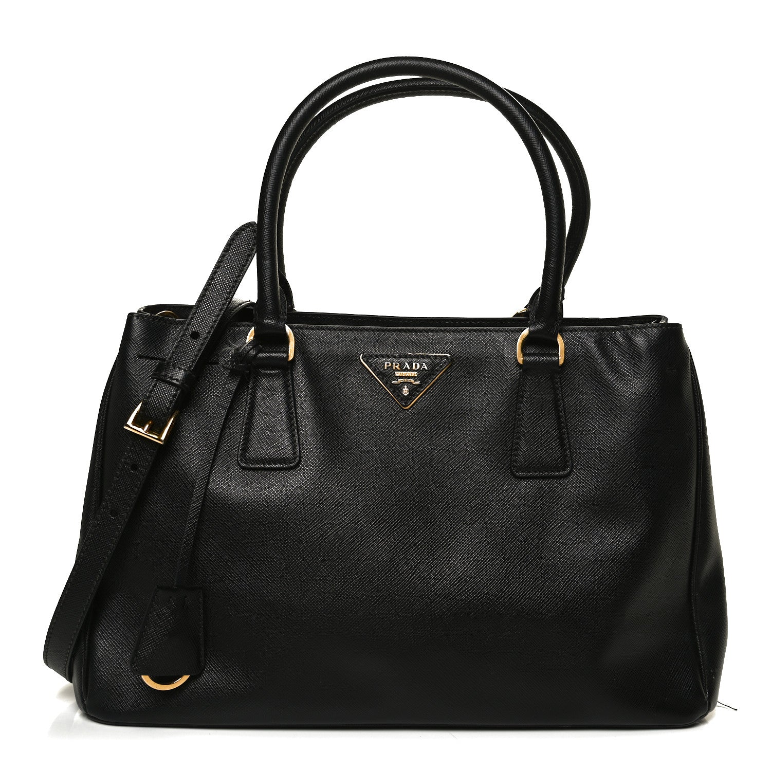 Prada Saffiano Medium Galleria Double Zip Tote Black 1 of 14