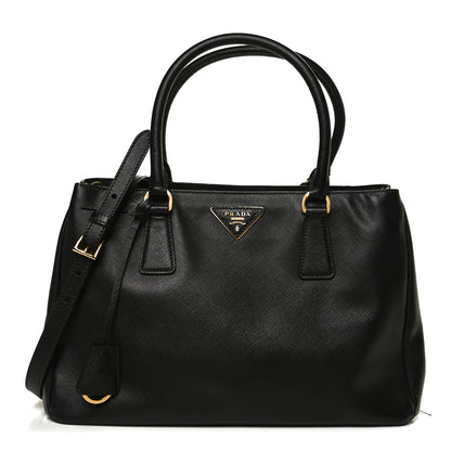 Prada Saffiano Medium Galleria Double Zip Tote Black 1 of 14