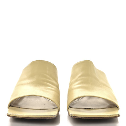Bottega Veneta Lambskin Stretch Mule Sandals 37 Moon Beam 3 of 12