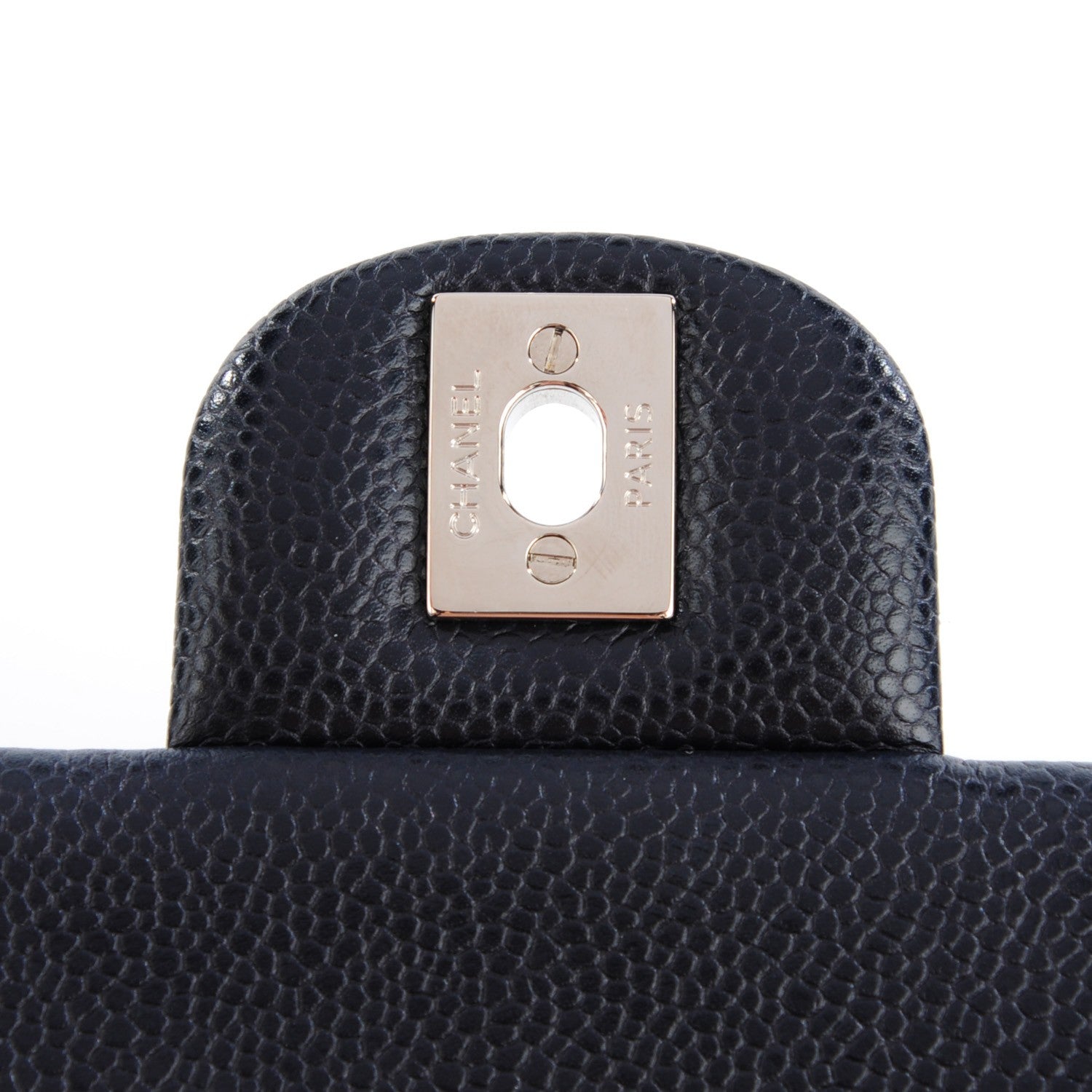 Chanel Caviar Quilted Clutch With Chain Flap Navy Blue 8 of 8