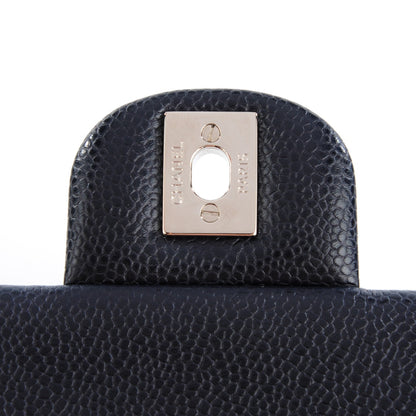 Chanel Caviar Quilted Clutch With Chain Flap Navy Blue 8 of 8
