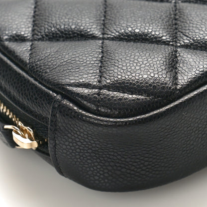 Chanel Caviar Quilted Small Curvy Pouch Cosmetic Case Black 8 of 10
