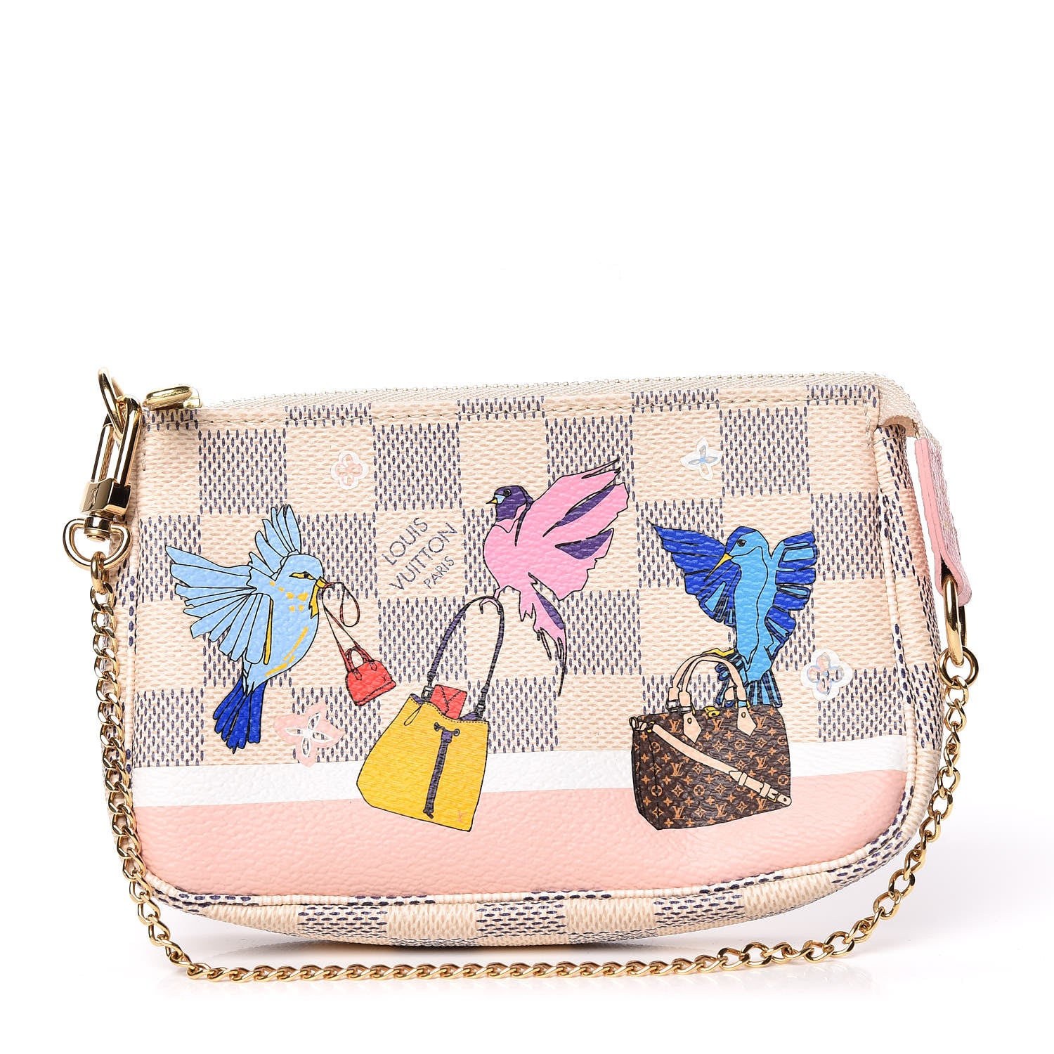 Louis Vuitton Damier Azur 2018 Christmas Animation Mini Pochette Accessories 1 of 9