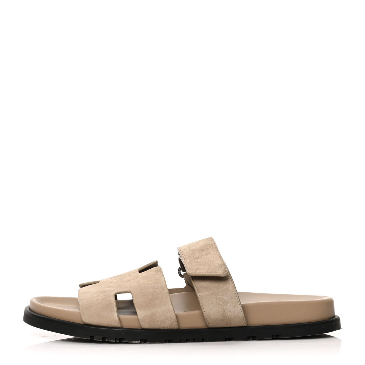 Suede Goatskin Mens Chypre Sandals 42 Beige Argile