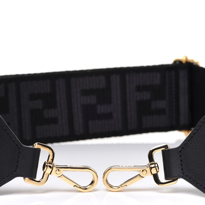 Fendi Ribbon Vitello Seta FF 1974 Adjustable Strap You Black 3 of 5